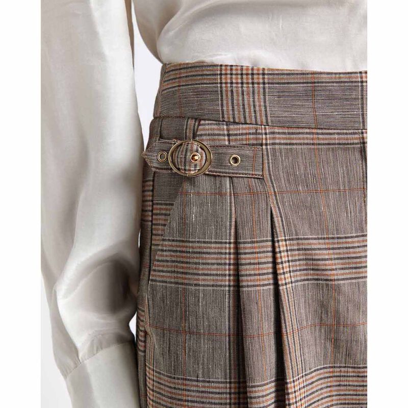 Cue European Linen Wool Check Short image number 2